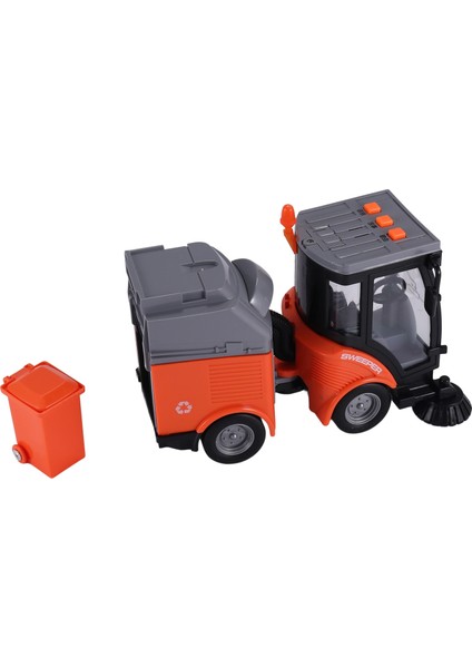 Sokak Süpürme Kamyonu Işık ve Ses Efektleri Sürtünmeyle Çalışan Tekerlekler (Yurt Dışından)