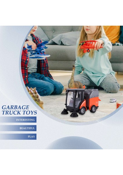 Sokak Süpürme Kamyonu Işık ve Ses Efektleri Sürtünmeyle Çalışan Tekerlekler (Yurt Dışından) modelleri