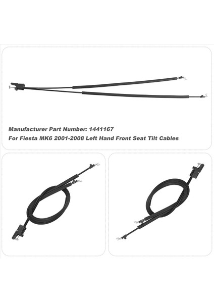 Ford Fiesta Mk6 2001-2008 Için Sol Ön Koltuk Eğme Kabloları (Yurt Dışından)