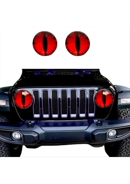 Canavar Gözleri Far Çıkartması, 3D Gözler Çıkartması Kırmızı (Yurt Dışından) fiyatları