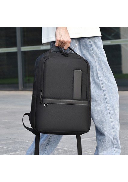 B727 Su Geçirmez Oxford Kumaş Dizüstü Bilgisayar Sırt Çantası Büyük Kapasiteli Iş Seyahat Omuz Çantası Erkekler Için - Siyah (Yurt Dışından) modelleri