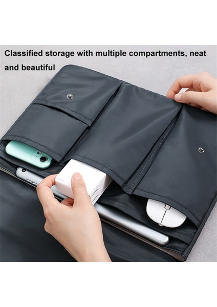 13" Dizüstü Bilgisayar Çantası Çok Katmanlı Naylon Su Geçirmez Bilgisayar Çantası Darbeye Dalı - Beyaz (Yurt Dışından) fırsatları