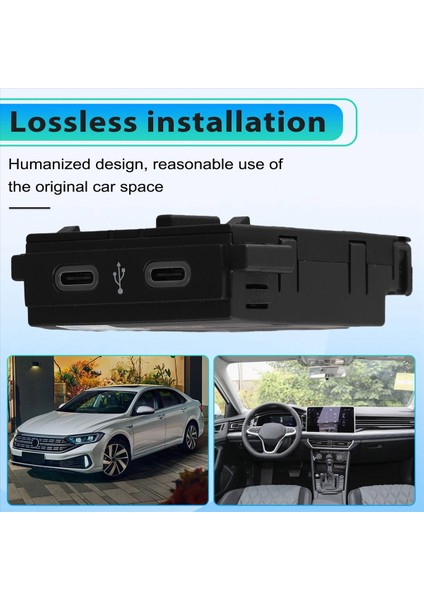 Vw Id4 Id6 T-Roc Için Ön Konsol USB Bağlantı Noktaları Type-C Priz (Yurt Dışından) fırsatları