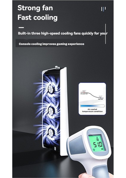 Ps5 Soğutma Fanı Sessiz Soğutucu Fan LED Işık Usb3.0 Hub'ları (Yurt Dışından) modelleri