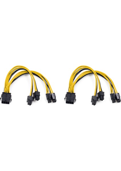 2 Adet Eps 12V 8pin - Çift (4+4)Pin Anakart Güç Kaynağı Kablosu (Yurt Dışından)