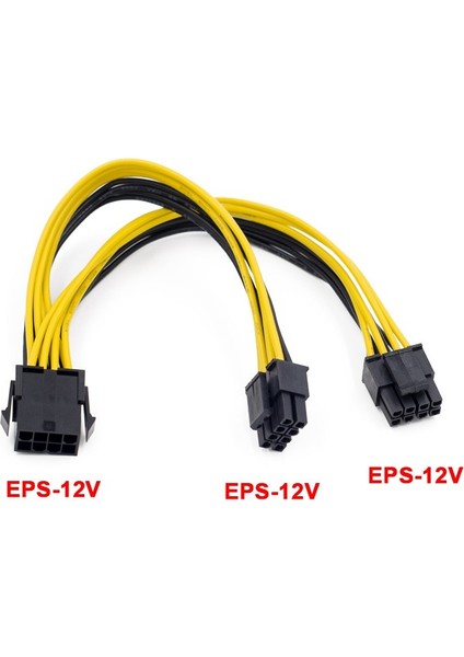2 Adet Eps 12V 8pin - Çift (4+4)Pin Anakart Güç Kaynağı Kablosu (Yurt Dışından) fiyatları