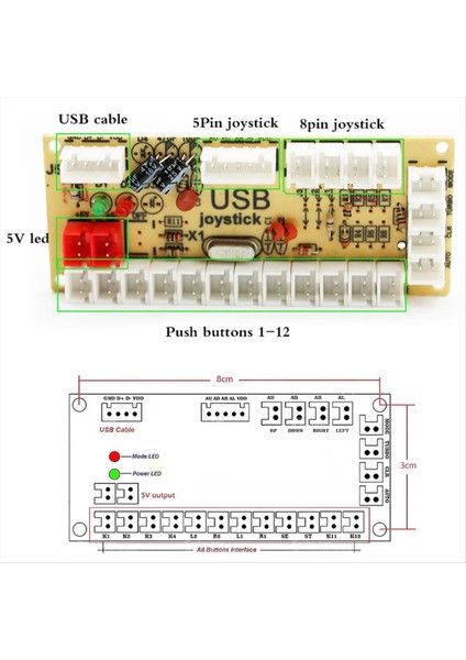 Pc/ps3/raspberry Pi Için Sıfır Gecikmeli Arcade USB Kodlayıcıdan Joystick'e (Yurt Dışından) indirimleri