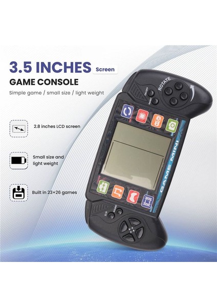 Dahili 23+26 Oyunlu Elde Taşınabilir 3,5 Inç LCD Tuğla Oyun Oynatıcısı (Siyah) (Yurt Dışından) indirimleri