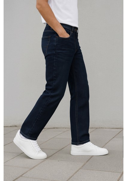 Erkek Yüksel Bel Bol Kesim Boru Paça Kot Pantolon Reguler Fit Jean C336 modelleri