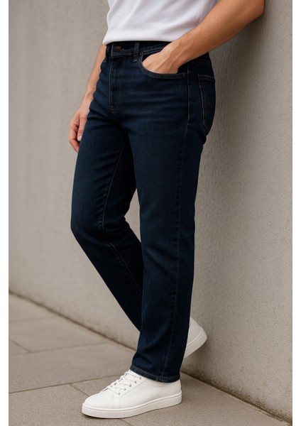 Erkek Yüksel Bel Bol Kesim Boru Paça Kot Pantolon Reguler Fit Jean C336