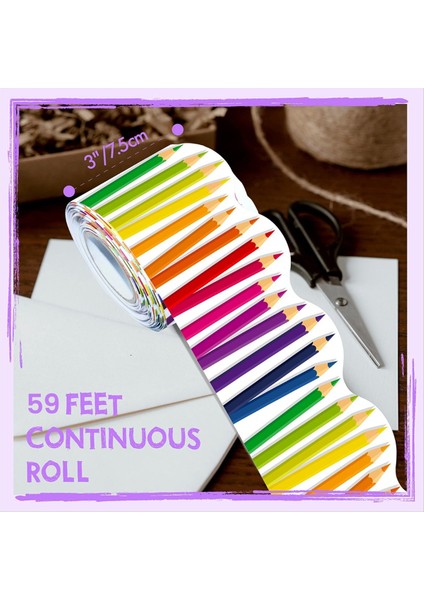 1 Rulo 59 Ft Kendinden Yapışkanlı Pano Kenarlıkları Taraklı Kenarlık Süslemesi (Yurt Dışından) modelleri