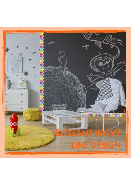 1 Rulo 59 Ft Kendinden Yapışkanlı Pano Kenarlıkları Taraklı Kenarlık Süslemesi (Yurt Dışından) fırsatları