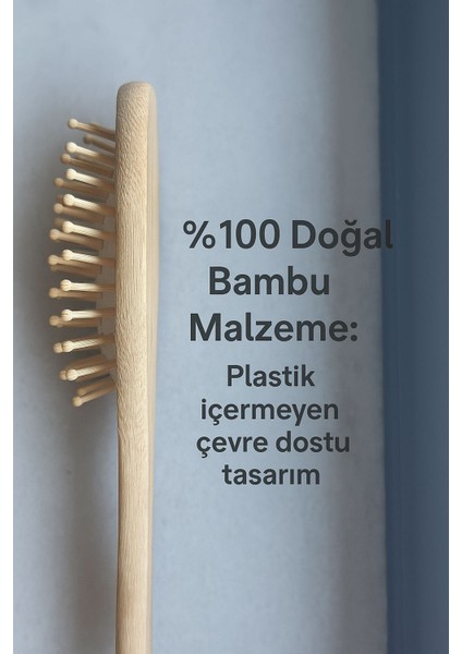 Ahşap Bambu Masaj Tarağı Saç Fırçası Masaj Özellikli