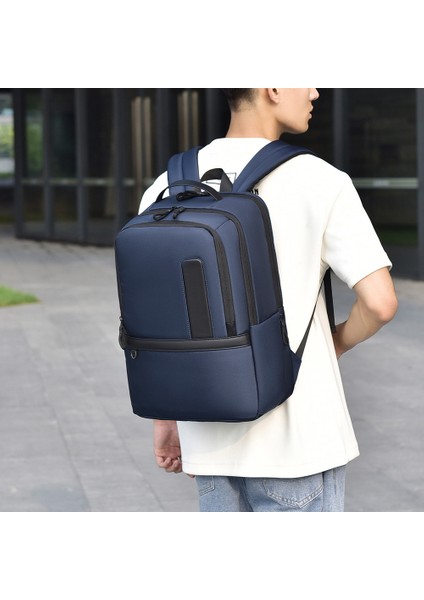 B727 Su Geçirmez Oxford Kumaş Dizüstü Bilgisayar Sırt Çantası Büyük Kapasiteli Iş Seyahat Omuz Çantası - Erkekler Için - Mavi (Yurt Dışından) indirimleri