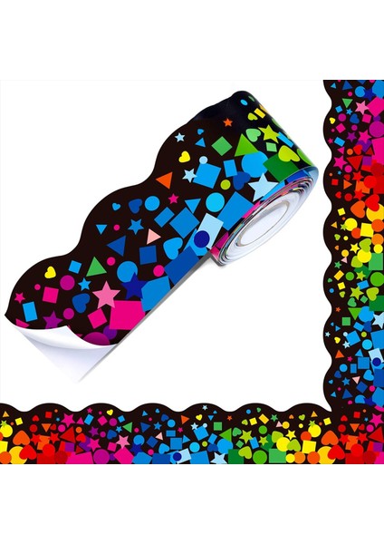 Okul ve Sınıf Dekorasyonu Için Taraklı Konfeti Kenarlık Çıkartması (Yurt Dışından) fiyatları