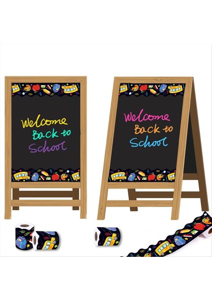 Pano Kenarlığı Kendinden Yapışkanlı Kenarlık Çıkartması, Siyah (Yurt Dışından)