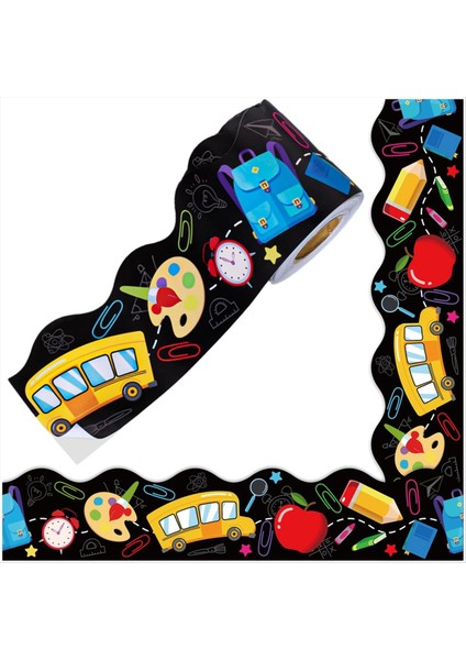 Pano Kenarlığı Kendinden Yapışkanlı Kenarlık Çıkartması, Siyah (Yurt Dışından) indirimleri