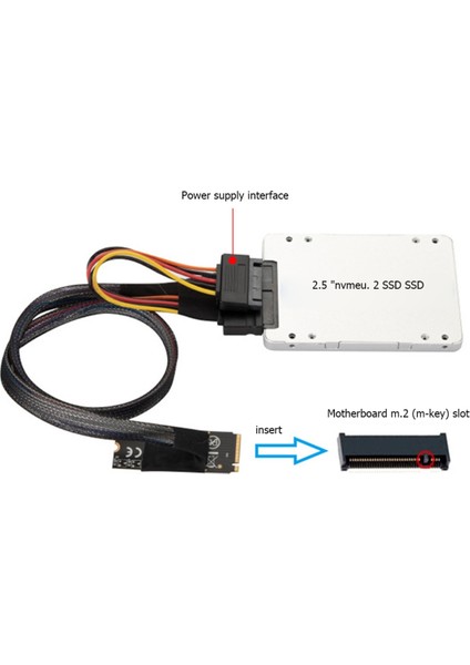 M2TO8639 M.2 M-Key - U.2 SFF-8639 Adaptör Kablosu (Yurt Dışından) fırsatları