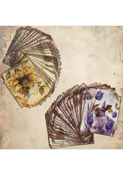 60 Adet Vintage Scrapbooking Kağıdı Dekupaj Kağıdı (Yurt Dışından) modelleri