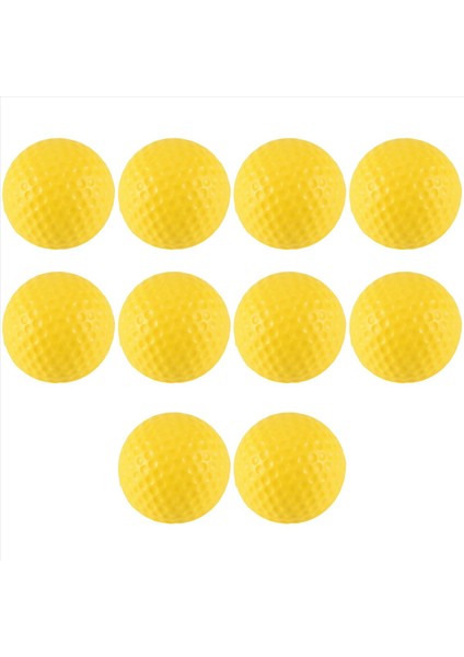 10 Adet Sarı Yumuşak Elastik Kapalı Alan Antrenman Pu Golf Topu (Yurt Dışından)