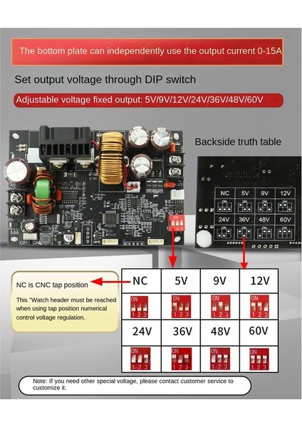 XY6015L 0-60V 15A 900W Dc Dc Buck Dönüştürücü cc Cv Güç Modülü (Yurt Dışından)