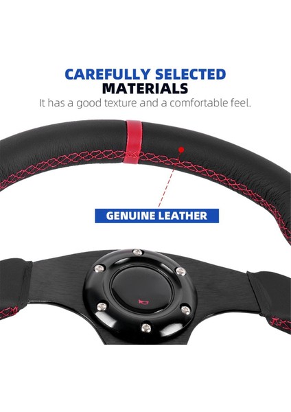 13 Inç Yarış Pc Oyunu 320 mm Deri Direksiyon Simidi Drift Yarış Parçaları (Yurt Dışından) fırsatları