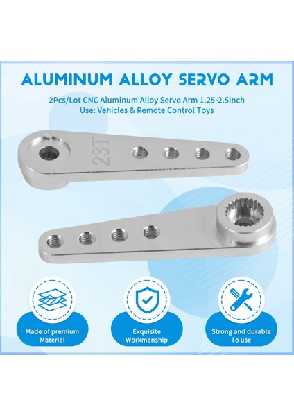 Futaba Sanwan Servoları Için 2 Adet/grup Cnc Alüminyum Alaşımlı Servo Kolu, 23T (Yurt Dışından) fırsatları