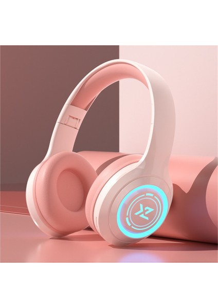 Yeni Işıklı Bluetooth Kulaklık Başa Takılan Yüksek Değerli E-Spor Oyun Müzik Kartı Katlanabilir Kulaklık Evrensel (Yurt Dışından)