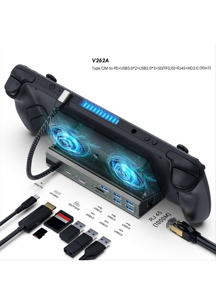 Rog Ally Game Dock Konsol Hub 4K 60Hz USB C Yerleştirme Istasyonu (B) Için (Yurt Dışından) fırsatları