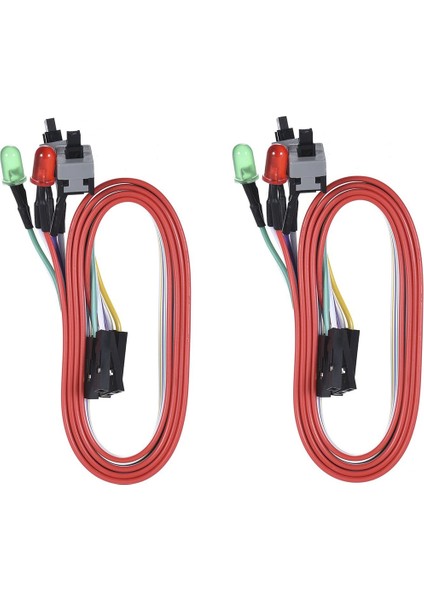 Adet Bilgisayar Kasası Atx Güç Açma Kapama Sıfırlama Anahtarı Kablosu 2 Led'li (Yurt Dışından) fiyatları