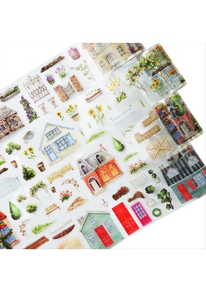 Pet Bant Seti, 4 Rulo Manzara Eserleri Rüya Bahçesi Serisi (Yurt Dışından)