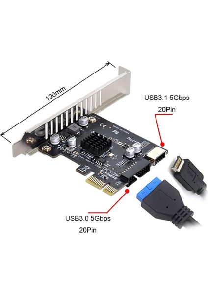 VL805 Anakart Adaptörü Tip E USB 2.0 - Pcı-E 1x Express Kartı (Yurt Dışından) fiyatları