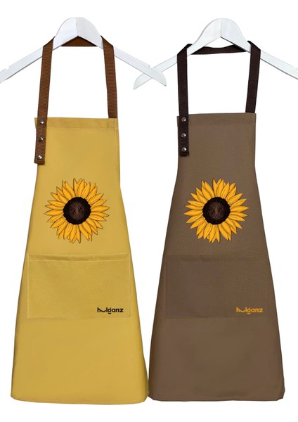 Mutfak Önlüğü Seti 2'li Leke Tutmaz Su Itici Kumaş Solmaz Baskı Ayçiçeği Önlük fiyatları