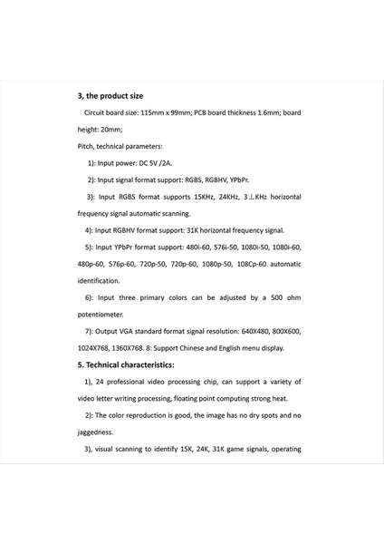 Arcade Game Rgb/cga/ega/yuv - VGA Hd Video Dönüştürücü Kartı (Yurt Dışından)