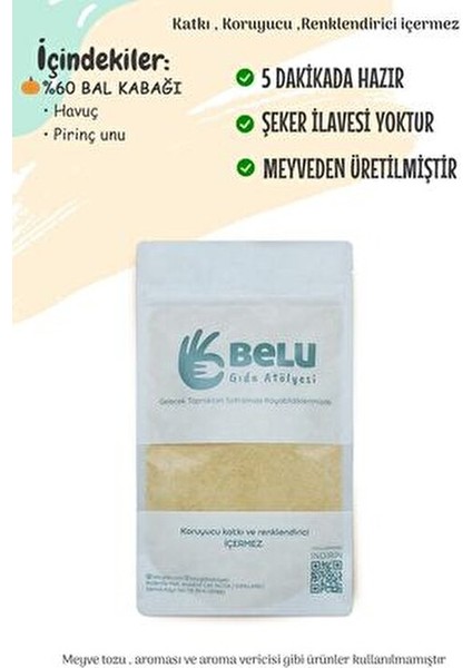 Bebek Muhallebisi Balkabağı ve Havuçlu 150 gr 6 Ay ve Üstü İçin Katkısız