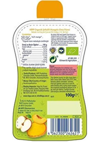 Organik Bebek Mamaları Orman Meyveli Şeftalili Elma Püresi 100 gr 6 Adet 6 Aylık ve Üzeri modelleri