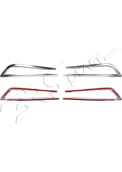 Volkswagen Passat B8 Uyumlu 2015-2019 Krom Sis Çerçevesi 2 Parça Paslanmaz Çelik