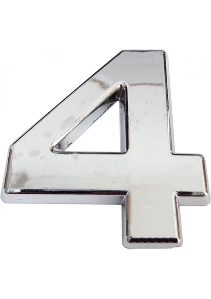 Cemax Krom Yapışkanlı 4 Rakamı 5 cm