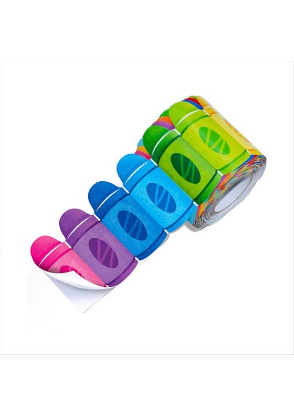 Okul ve Sınıf Dekorasyonu Için Boya Kalemi Desenli Rulo Kenarlık Çıkartması (Yurt Dışından)