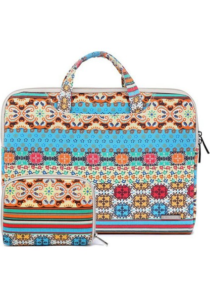 Lısen Desen Baskılı Tuval Taşıma Çantası 13,3 Inç Dizüstü Bilgisayarlar Için Taşınabilir Saklama Çantası Mini Çantalı - Bohemia (Yurt Dışından)