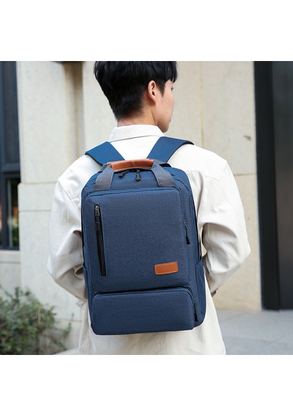 3 Parça Sırt Çantası Seti Kadın Erkek 14,5 Inç Dizüstü Bilgisayar Sırt Çantası Omuz Çantası Seyahat Okul Iş Için Küçük Cep - Mavi (Yurt Dışından) fırsatları