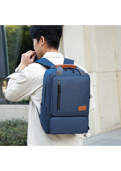 3 Parça Sırt Çantası Seti Kadın Erkek 14,5 Inç Dizüstü Bilgisayar Sırt Çantası Omuz Çantası Seyahat Okul Iş Için Küçük Cep - Mavi (Yurt Dışından) indirimleri