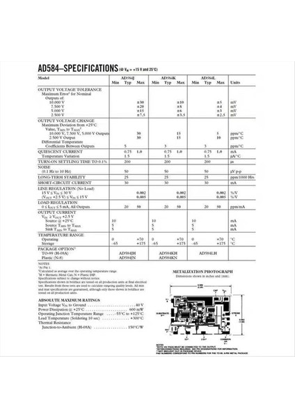 AD584JH Voltaj Referans Modülü Kartı (Yurt Dışından)
