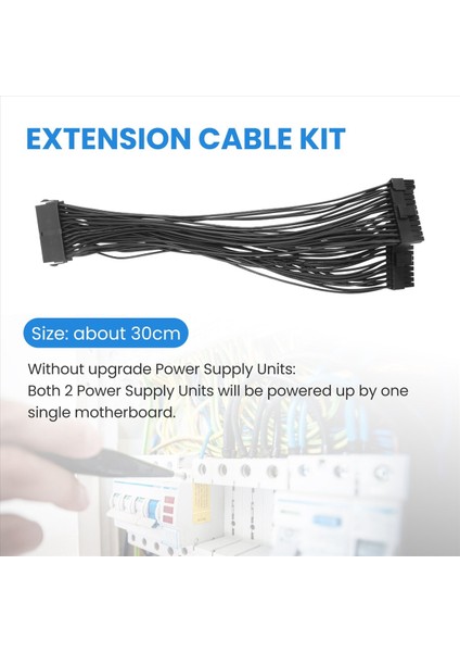 Çift Psu Güç Kaynağı 24 Pinli Atx Kablosu, Atx Anakart Kablosu Için (Yurt Dışından) indirimleri