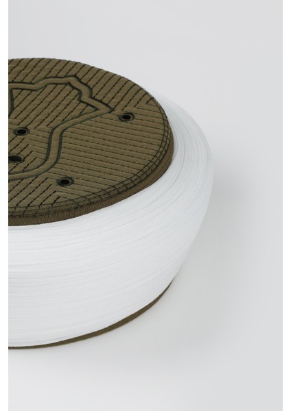 Namaz Sarığı - Beyaz Kumaş - Yeşil Takke - Düz Sarım - Nâli Şerif - 7 Metre fiyatları