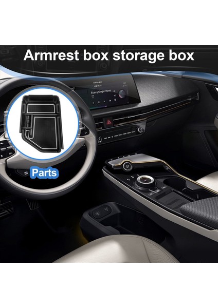 2022+ Kia Ev6 Kol Dayanağı Saklama Kutusu Için Orta Konsol Tepsisi, Beyaz (Yurt Dışından) fırsatları