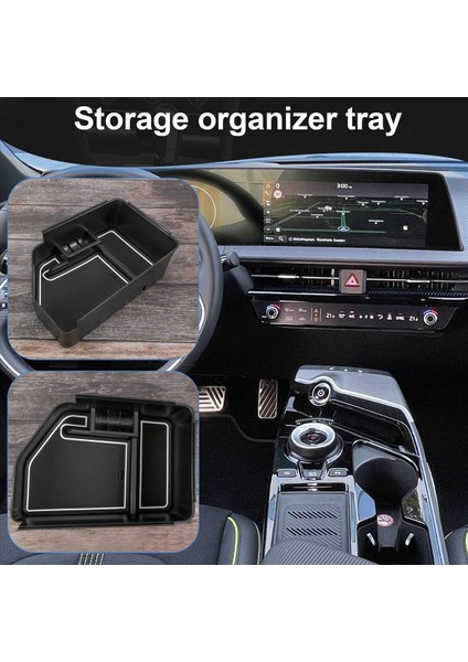 2022+ Kia Ev6 Kol Dayanağı Saklama Kutusu Için Orta Konsol Tepsisi, Beyaz (Yurt Dışından) indirimleri