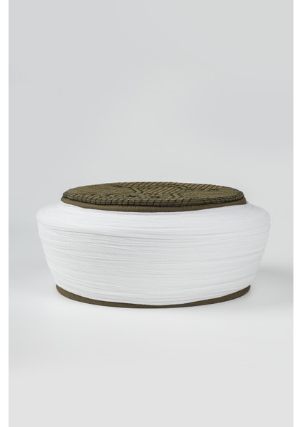 Namaz Sarığı - Beyaz Kumaş - Yeşil Takke - Düz Sarım - Nâli Şerif - 7 Metre indirimleri