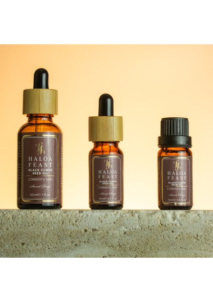 HALOA FEAST Çörek Otu Yağı - Black Seed Oil 10 ml 0,3fl.oz Akışlı Kapak fırsatları