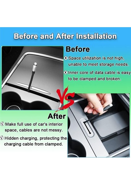 Tesla Model 3 21-23 Için Orta Konsol Düzenleyici USB Hub Saklama Kutusu (Yurt Dışından) indirimleri